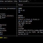 Memeriksa Versi MySQL